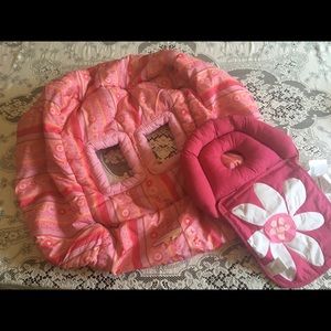 Baby high chair/cart cover and head support